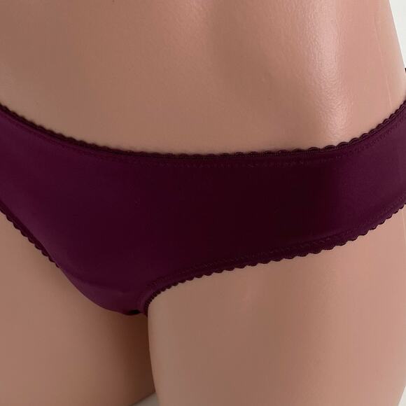 Victoria's Secret Very Sexy Lined Demi Bra 32C Brief XS Burgundy Set - Picture 10 of 12